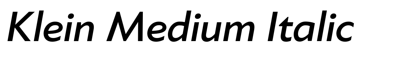 Klein Medium Italic